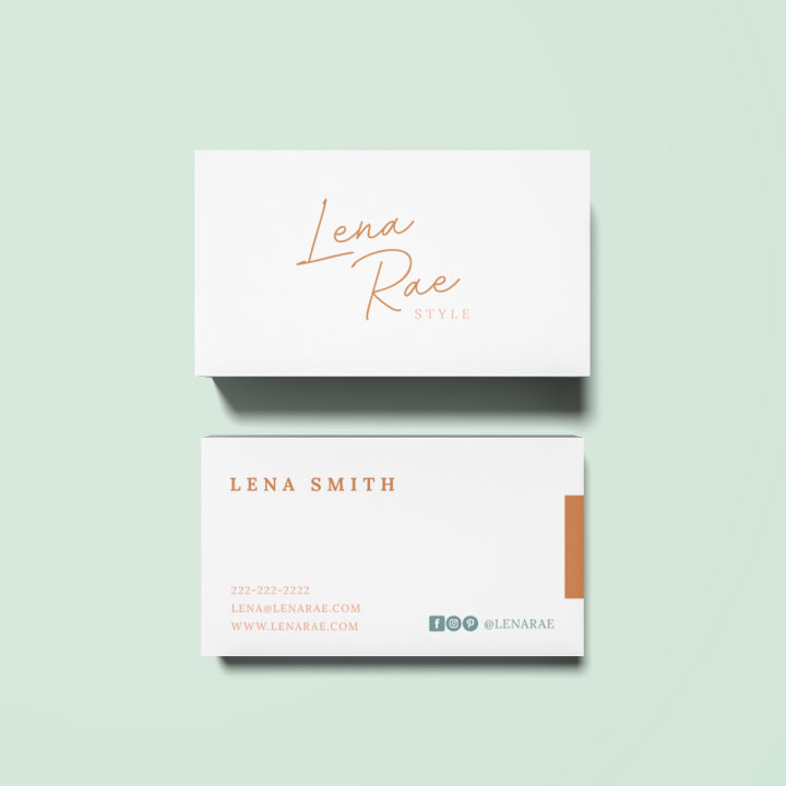semi custom lena business card