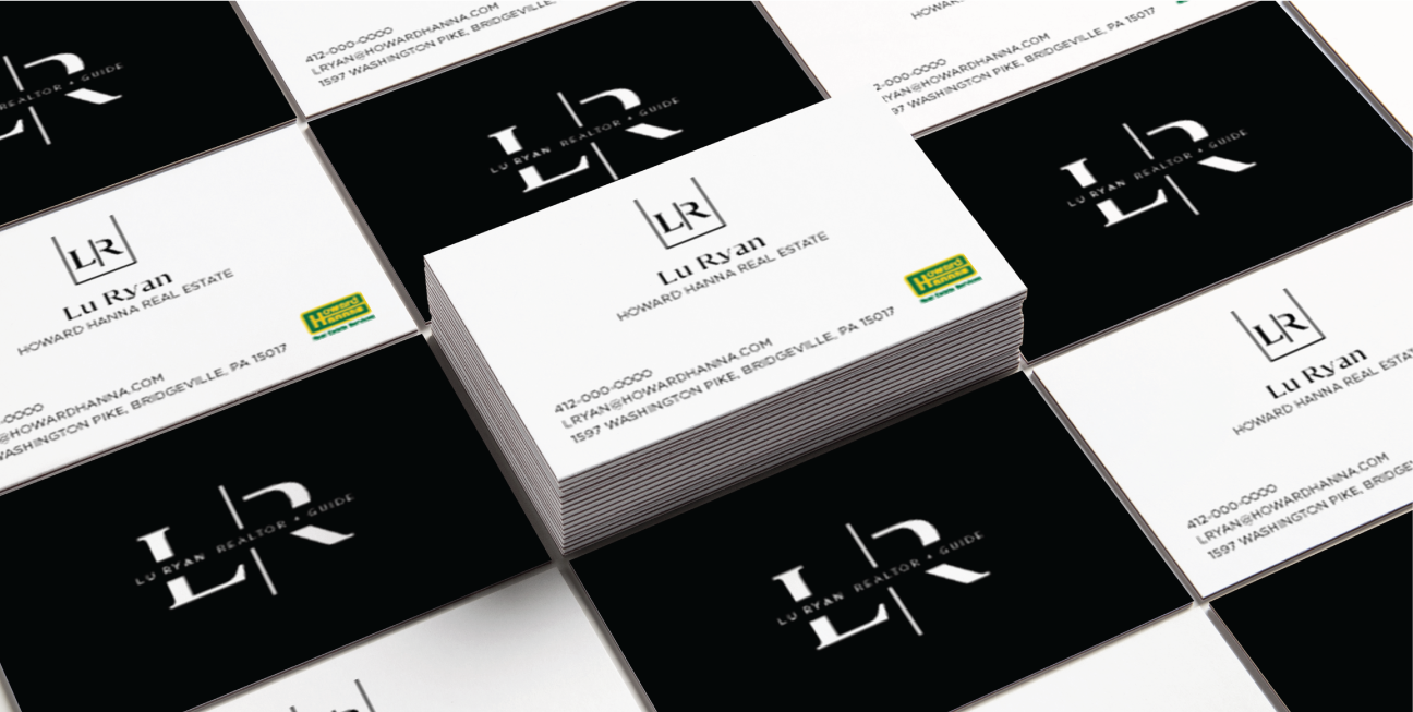 custom brand design lu ryan business cards