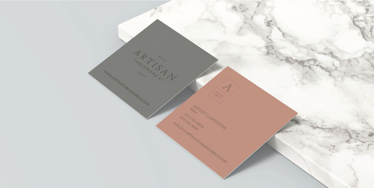 custom brand design artisan business cards