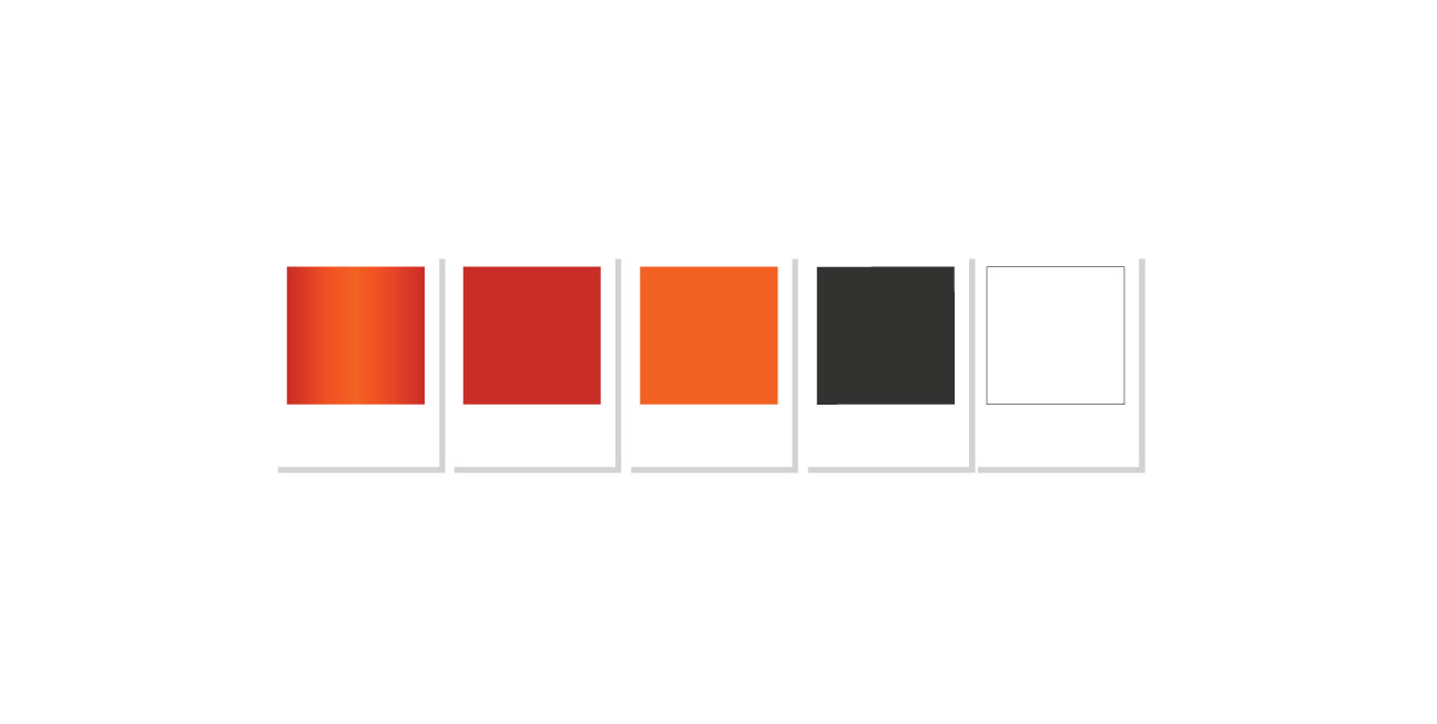 custom brand design square one color pallet