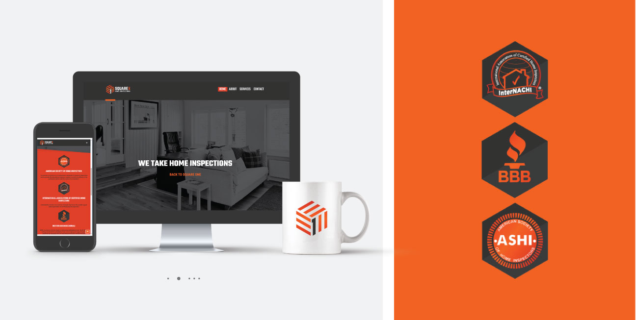 custom brand design square one website
